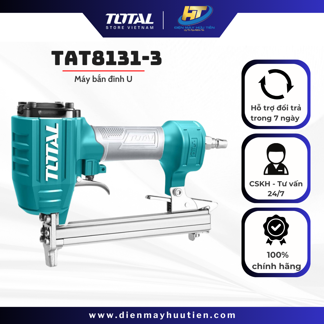 Súng bắn đinh u dùng hơi total tat8131-3