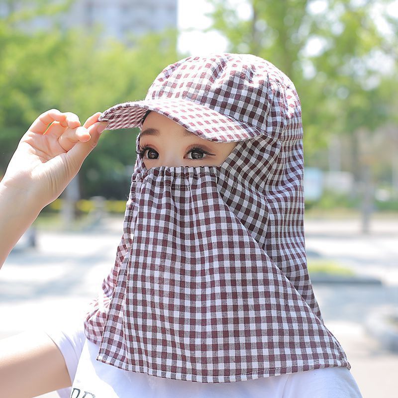 Mũ Lưỡi chai che nắng khi đi xe đạp hay đi làm - Nón chống nắng ninja lưỡi chai kèm khẩu trang