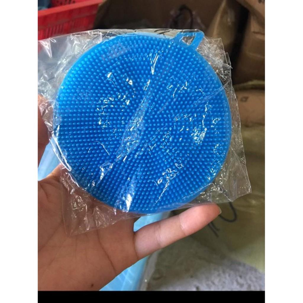 [COMBO 2] Miếng Rửa Chén Bát Silicon Có Lỗ Treo