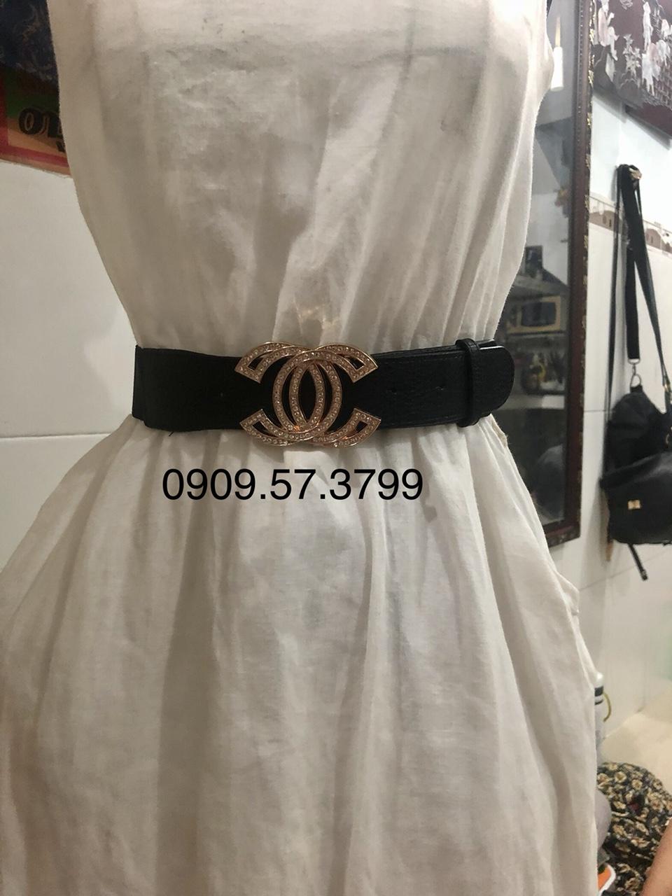[HCM]Thắt lưng bản 4cm. Mặt đính đá. MS050
