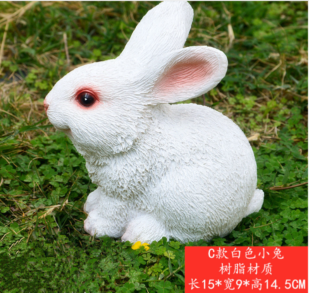 Mô hình con thỏ trang trí sân vườn, tiểu cảnh