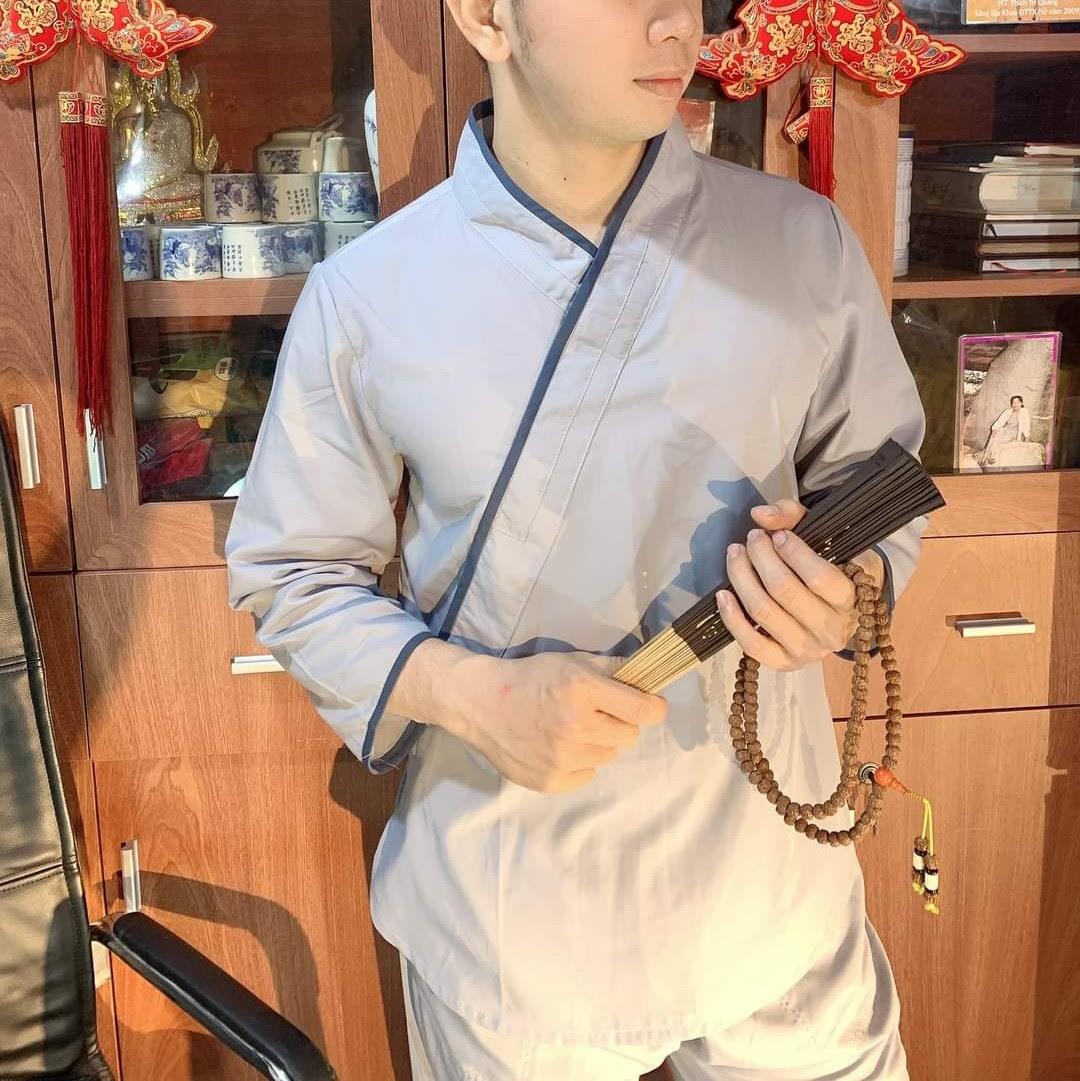 [HCM]Đồ lam đi chùa nam mẫu xéo nhật