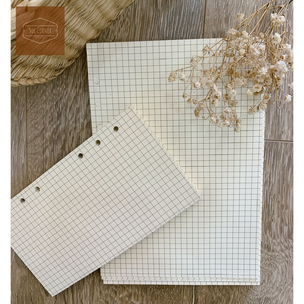 [HCM]Ruột sổ refill cho sổ còng Planner 6 lỗ A5/A6 80 tờ