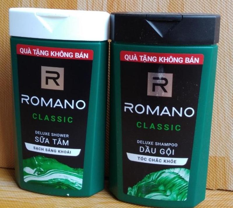 Bộ Đôi Hoàn Hảo :Hàng quá Tặng Khuyến Mãi, 1 Dầu Gội Đầu Romano Hương Nước Hoa Nam 150g, 1 Sữa Tắm Romano Hương Nước Hoa Nam 150g tốt nhất