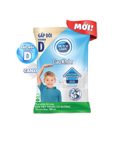 sữa tươi cao khỏe dutch lady(180ml x 24 gói)