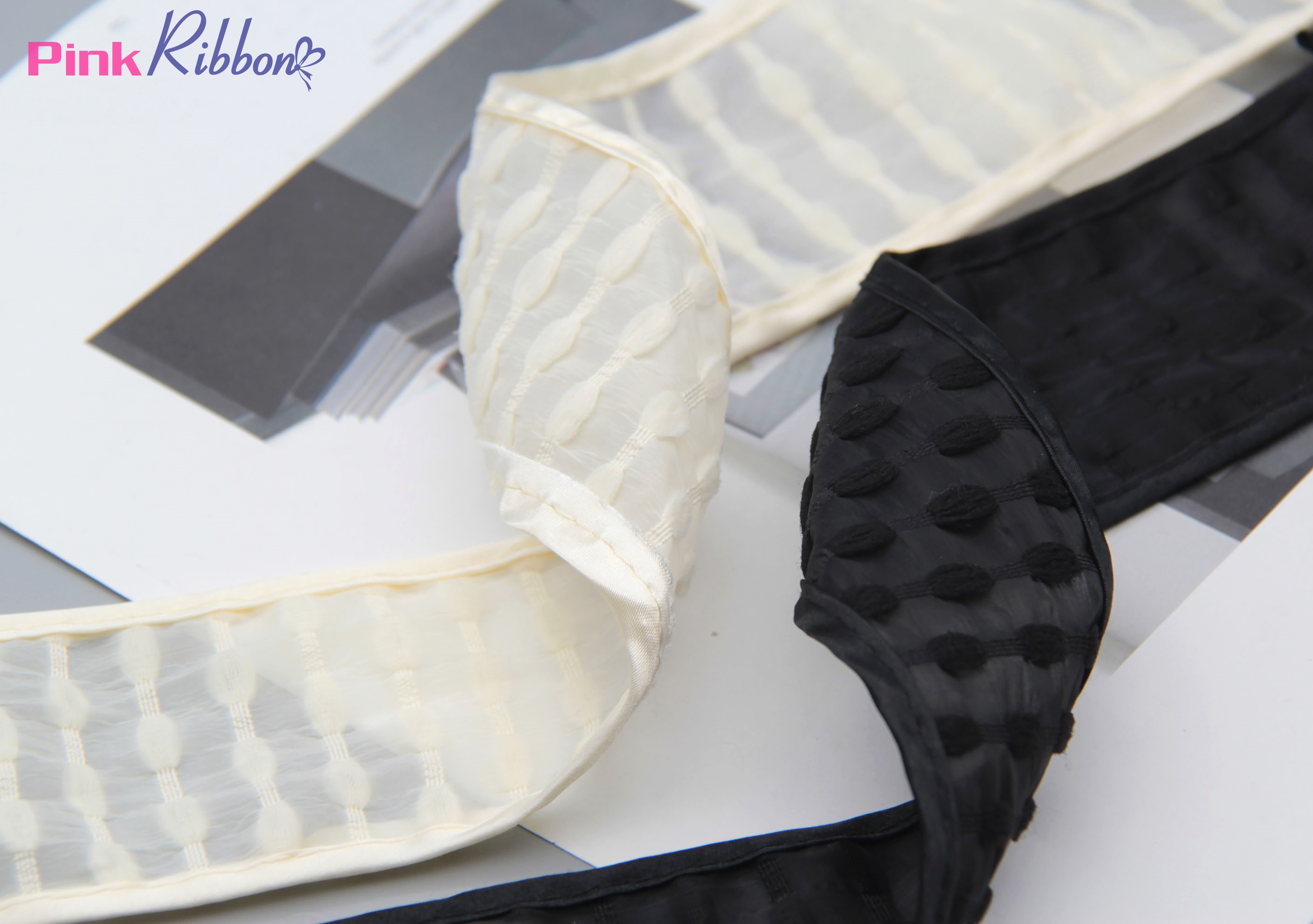RB vải voan kẻ hạt nổi 6cm