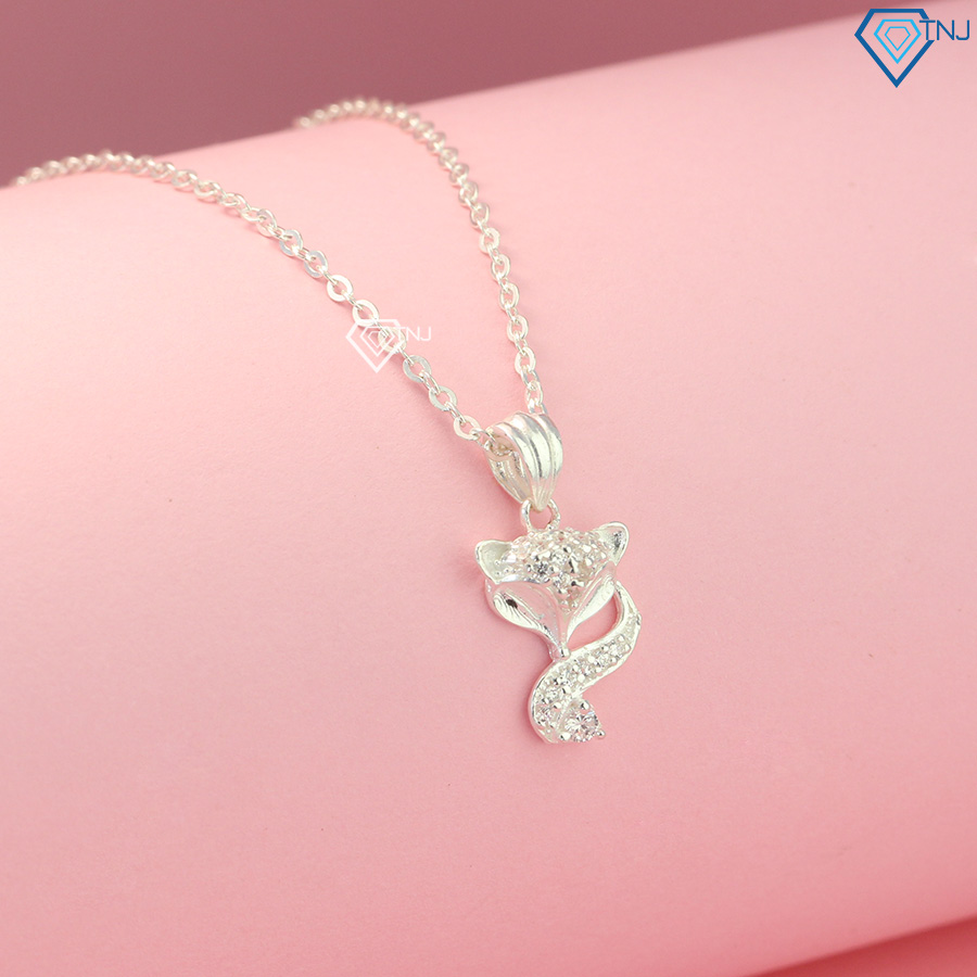 Dây chuyền bạc nữ mặt hồ ly đính đá DCN0499 - Trang Sức TNJ