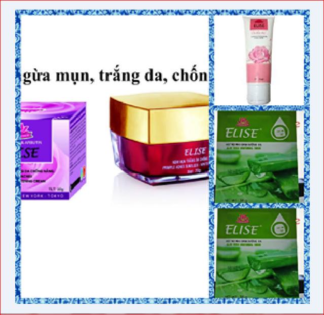 Bộ dưỡng da Elise ( kem dưỡng da 20g, sữa rửa mặt, mặt nạ)