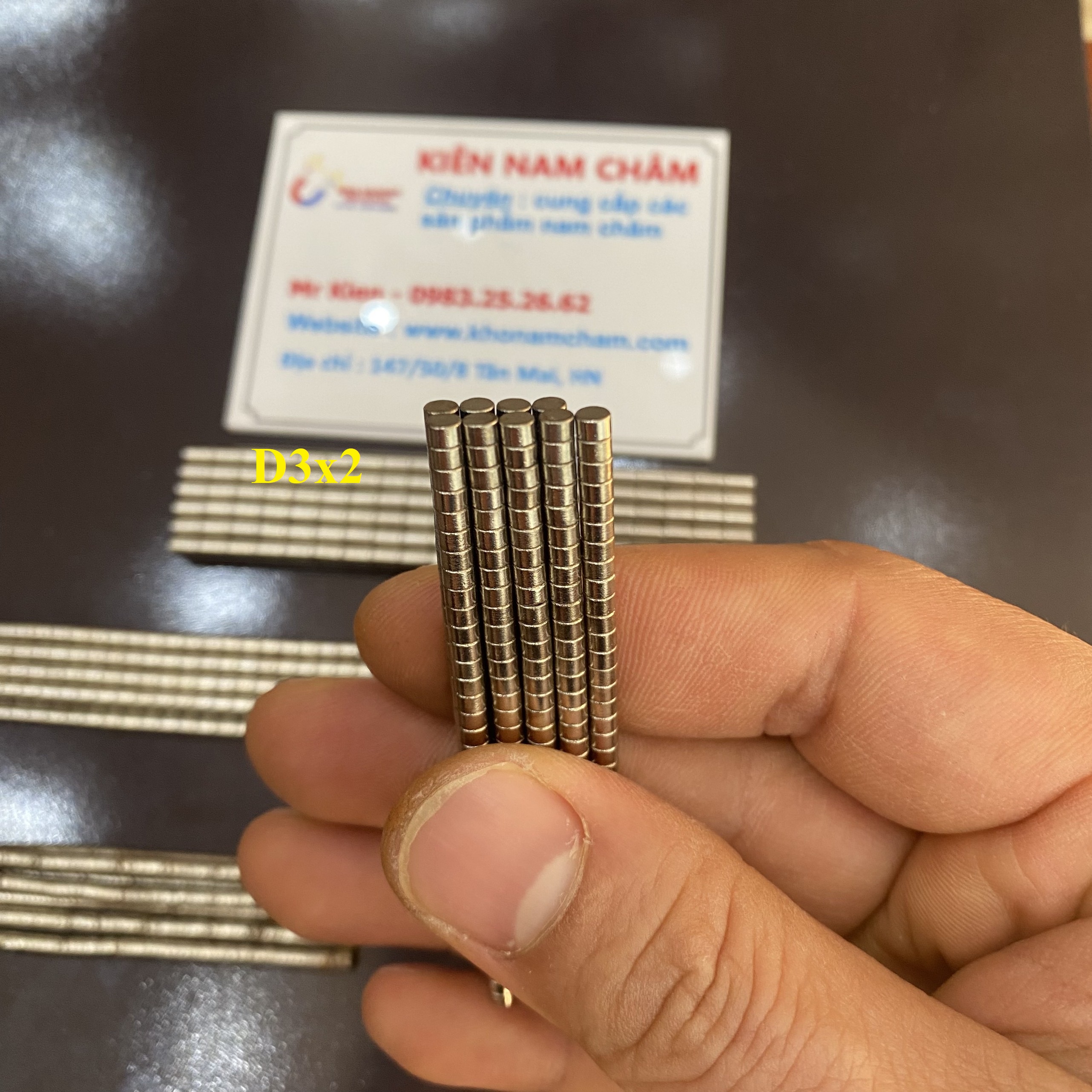 Combo 10v, 20v, 30v, 50v nam châm đất hiếm phi 2mm, 3mm siêu nhỏ siêu mạnh