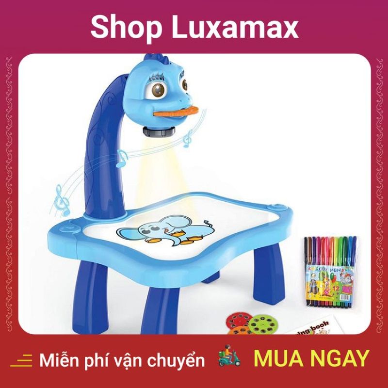 Bộ đèn chiếu hình 3D tập vẽ cho bé - Giao Màu Ngẫu Nhiên DTK82088512 - Shop LuxaMax - 3D photographic light set for baby - Random color delivery