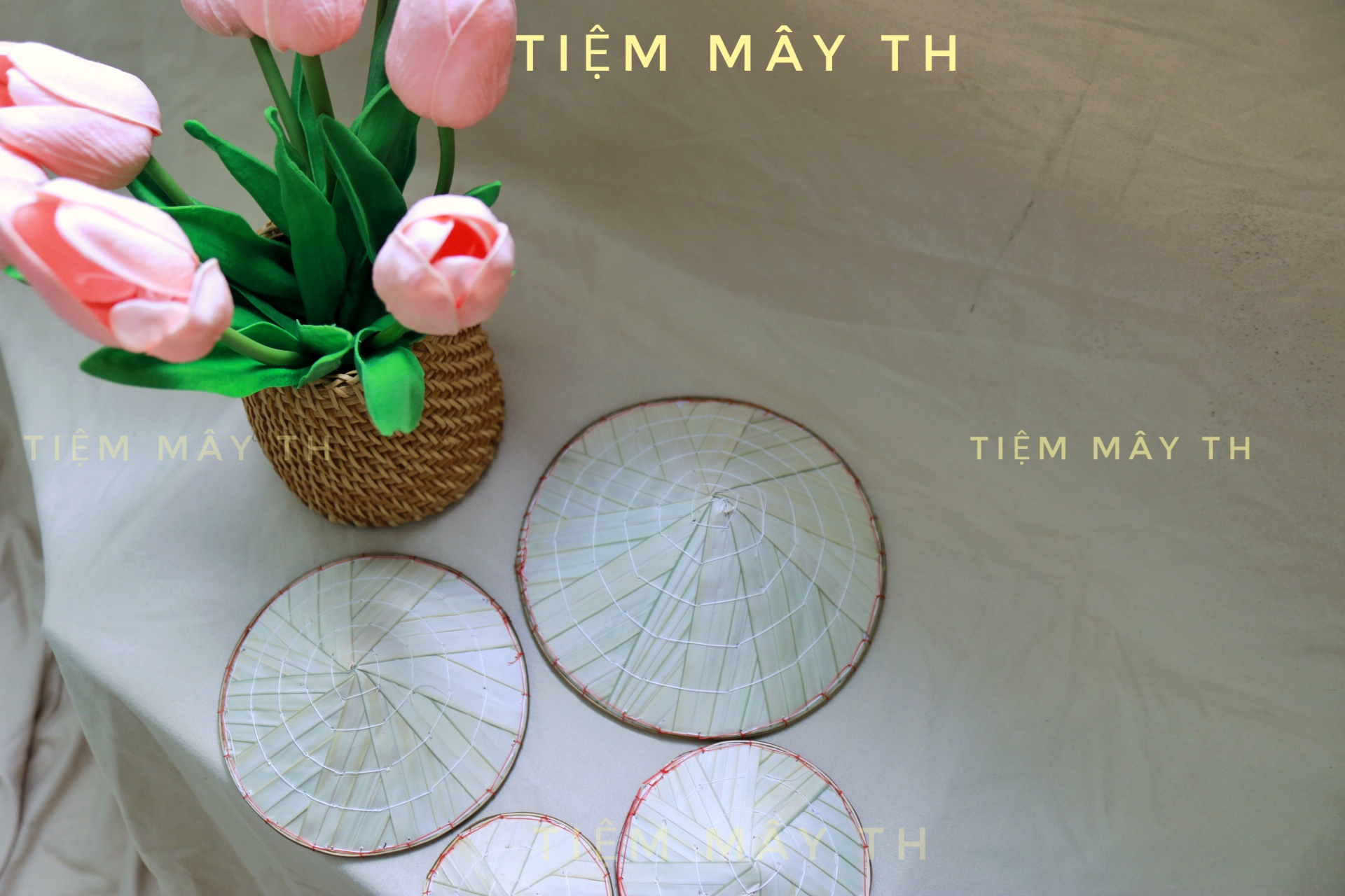 (Kho sỉ) Nón lá mini TIỆM MÂY TH trang trí, nón mini decor