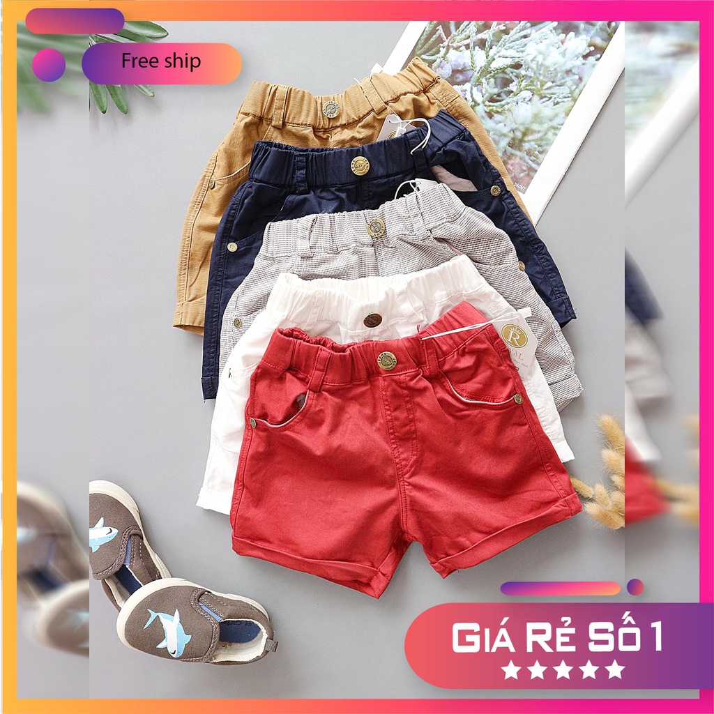 Quần kaki ngắn mềm cho Bé 10 -28kg