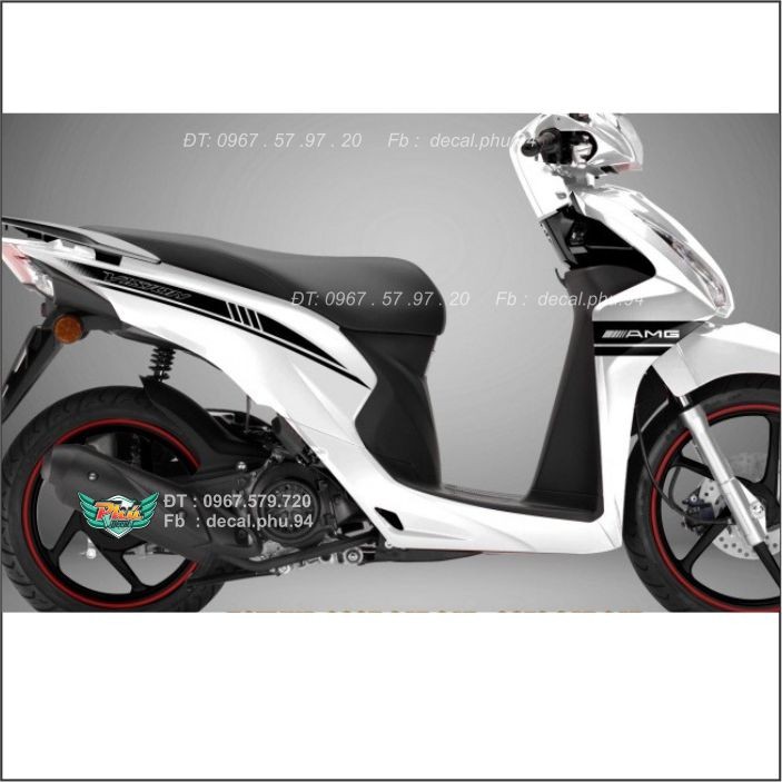 Tem rời Visio Trắng Chỉ đen AMG (B)