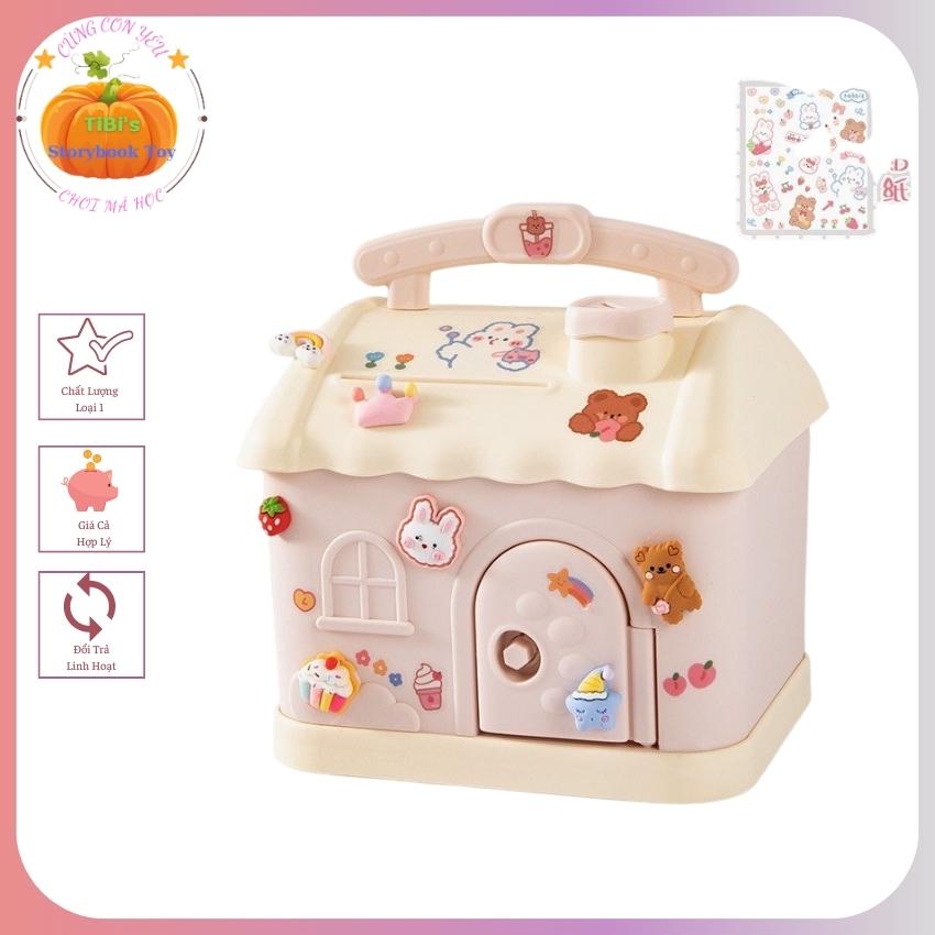 Ngôi nhà đựng tiết kiệm cho bé yêu, két sắt mini tiết kiệm hình ngôi nhà