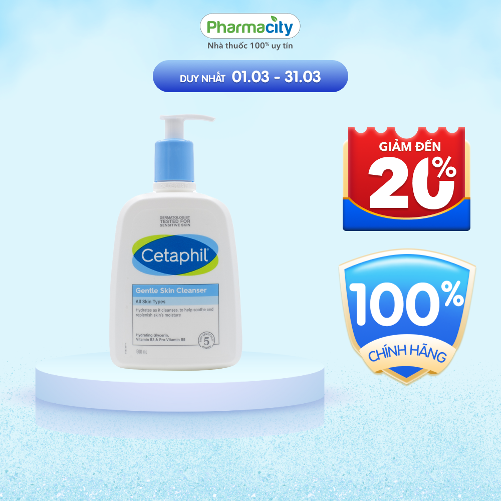 Sữa rửa mặt dịu nhẹ cho mọi loại da Cetaphil Gentle Skin Cleanser