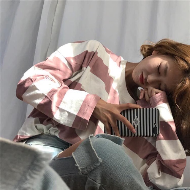 💥[Freeship] Áo sweater kẻ siêu hot trend