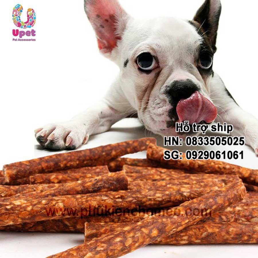 Hanpet - SP1446 - Xương Doog que tròn Màu ngẫu nhiên (10 cái/túi) ( 4711424) xương chó gặm 12cm làm sạch răng