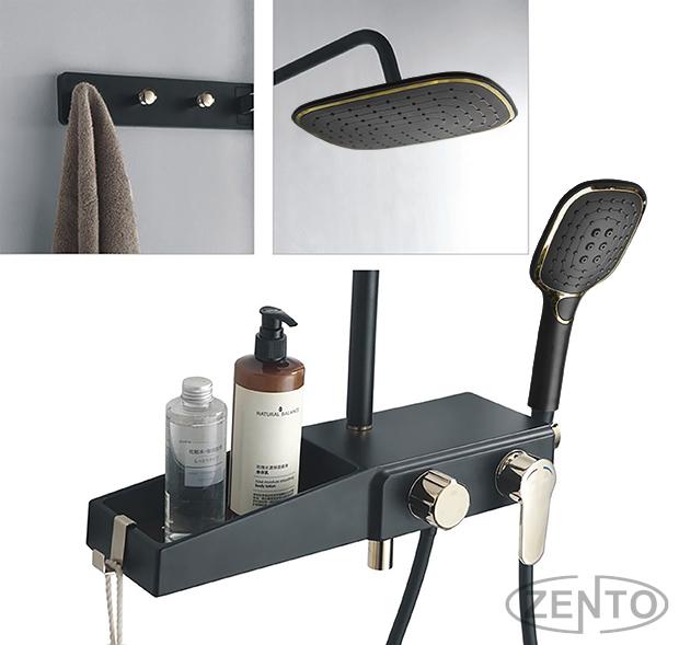 Bộ sen cây nóng lạnh Luxury Shower ZT8022-black