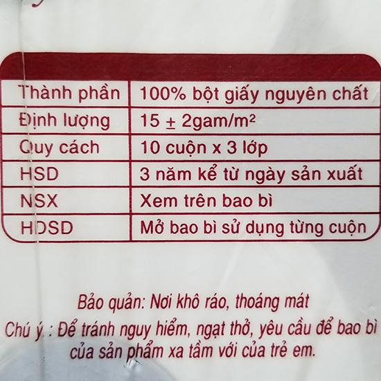 Giấy vệ sinh Lency nâu 10 cuộn 3 lớp