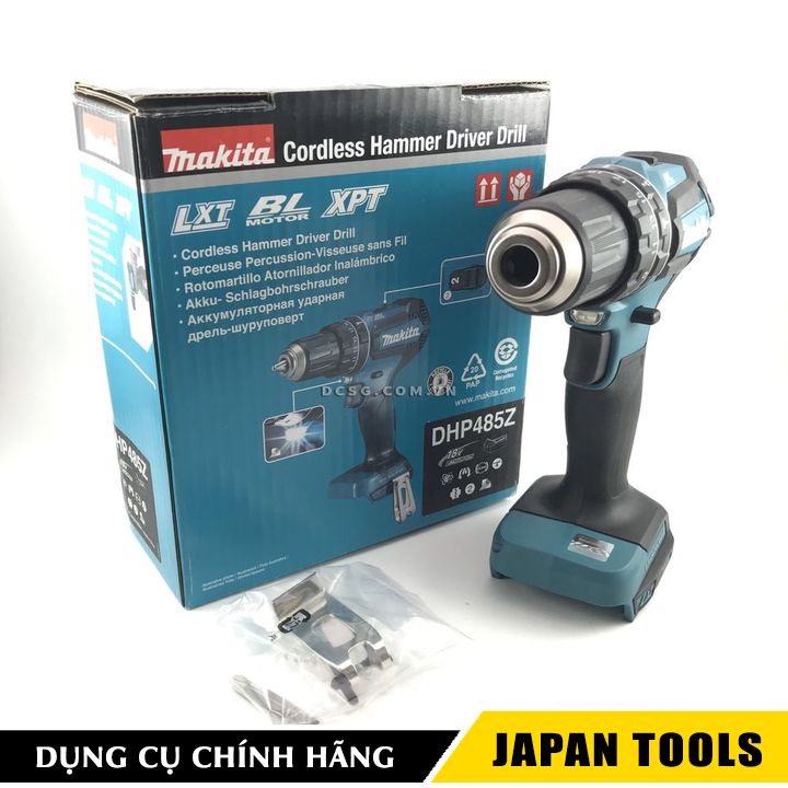Máy khoan búa vặn vít 13/38/13mm dùng pin 18V Makita DHP485Z (không pin sạc) | Japan Tools