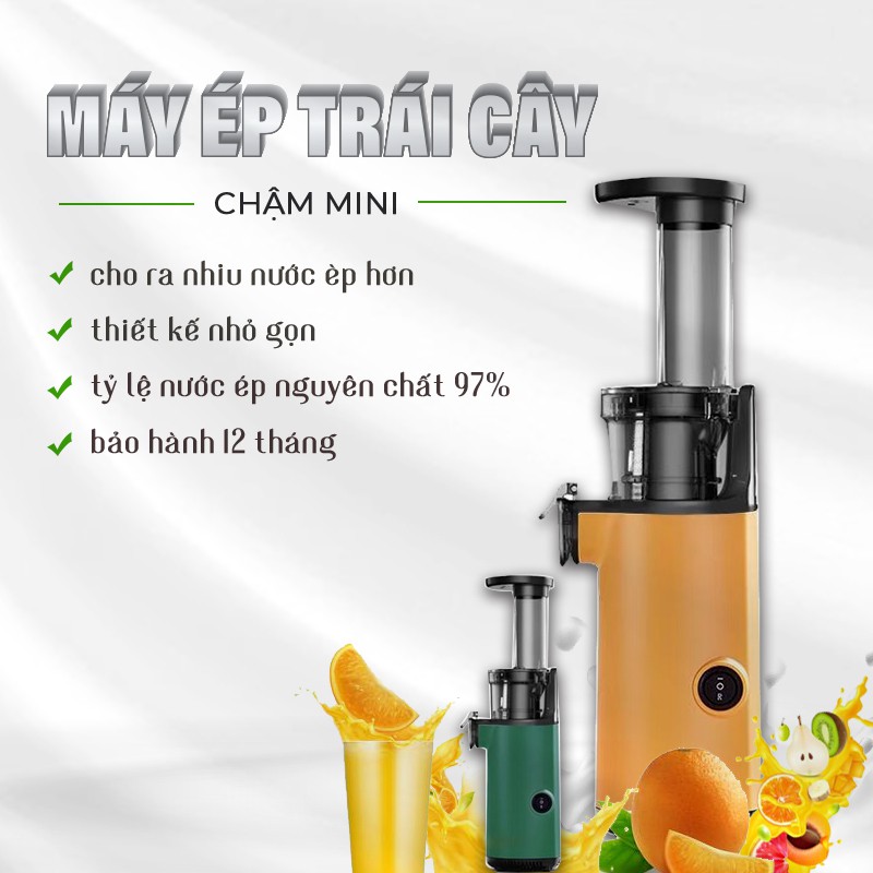 Máy ép chậm trái cây, rau củ quả máy ép chậm mini 120w xilanpu công suất 120w chính hãng, xay ép công nghệ nhật bản, làm kiệt nước,giữ lại vitamin dễ dàng lắp đặt và vệ sinh cho máy
