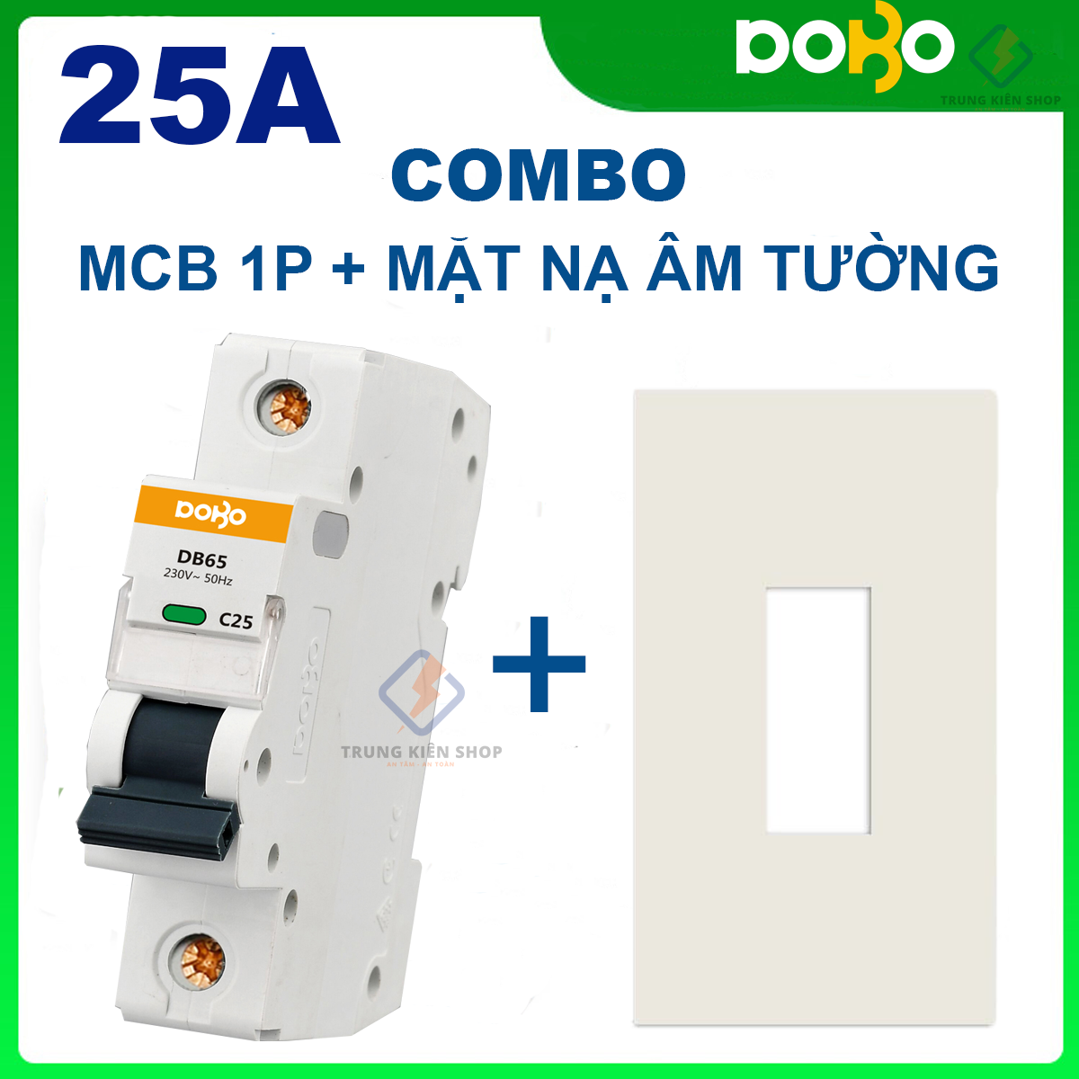 [HÀNG CHÍNH HÃNG] Cầu Dao Tự Động 1P 1 Tép 25A  MCB DOBO KOREA - siêu nhạy 6kA  (Aptomat tự động bảo vệ quá tải - chống chập cháy - Hàng Tốt) - Bảo hành 12 tháng lỗi đổi mới tận nhà.