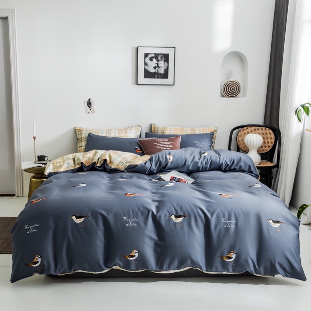 Bộ Chăn Ga Gối Lụa Tencel Cao Cấp ( Chăn Kèm Ruột )