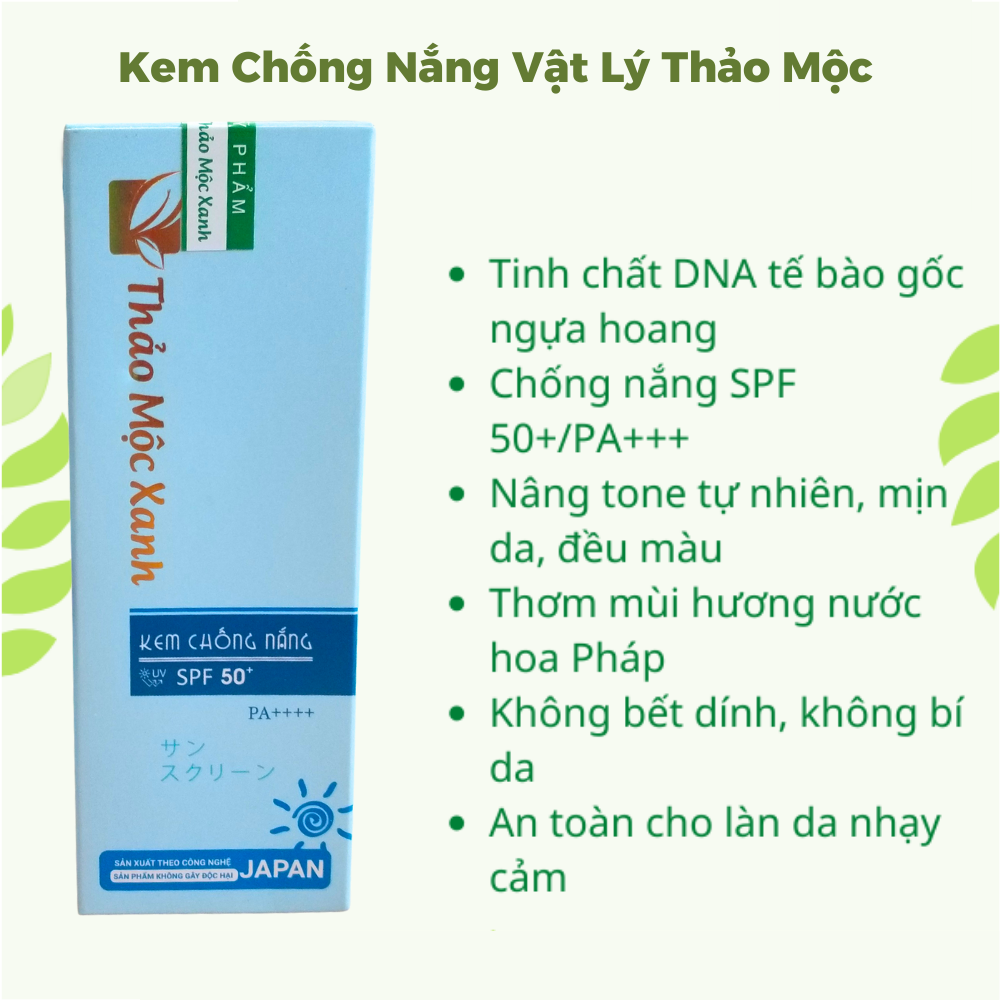 Kem Chống Nắng Thảo Mộc Xanh SPF 50+