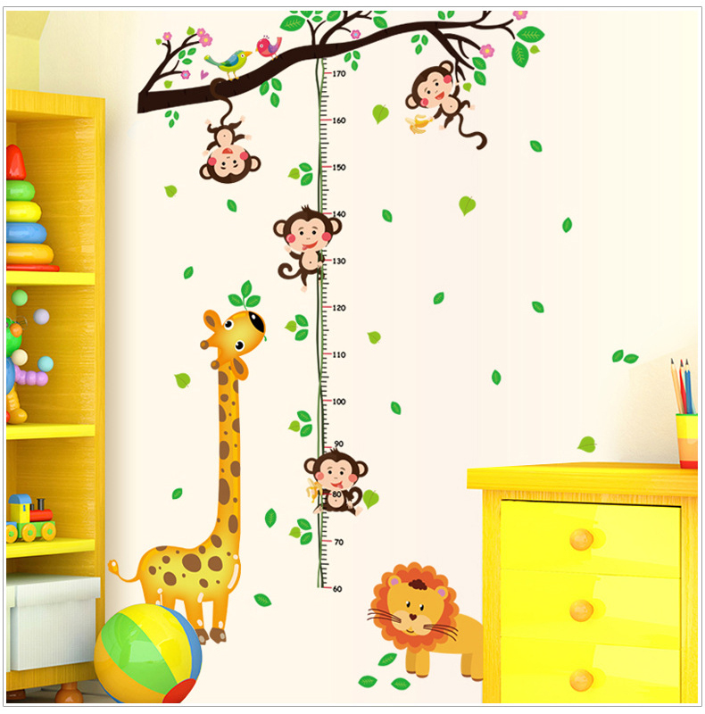 [HCM]Decal thước đo chiều cao hươu khỉ WD23