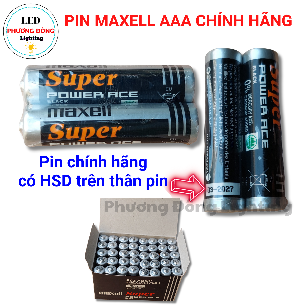 Pin AA - AAA Pin tiểu Super Maxell Đỏ 1.5V