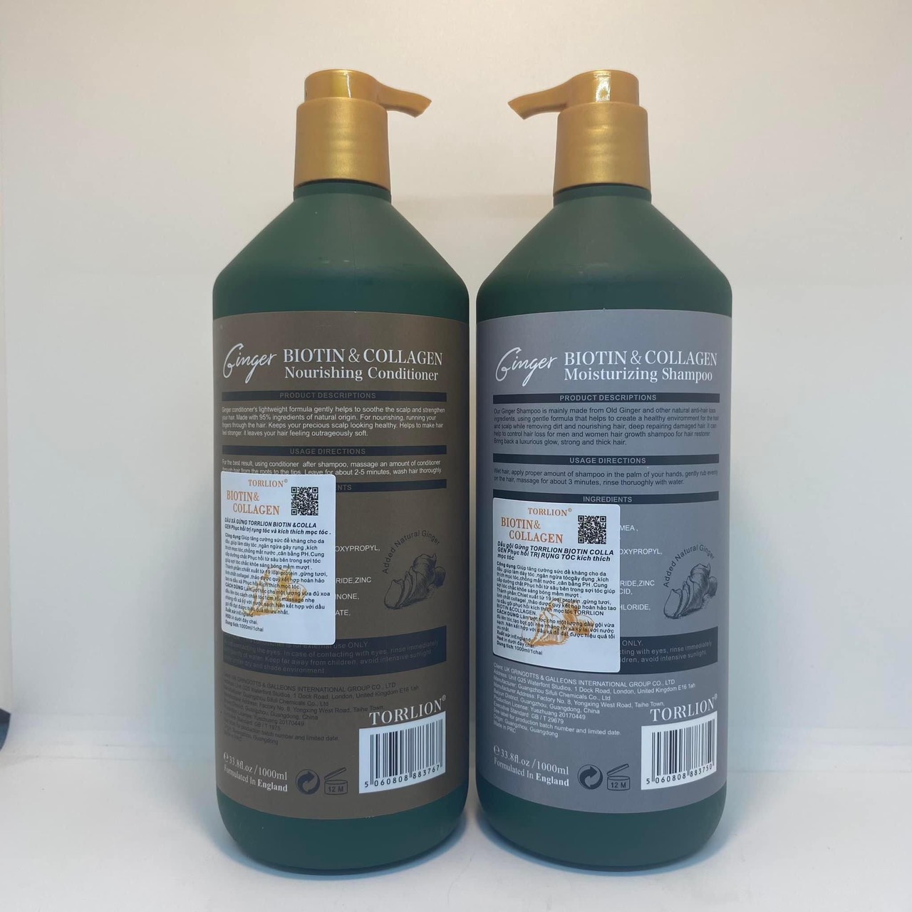 Torrlion Biotin & Collagen Ginger Extract Shampoo 1000ml (GENUINE )