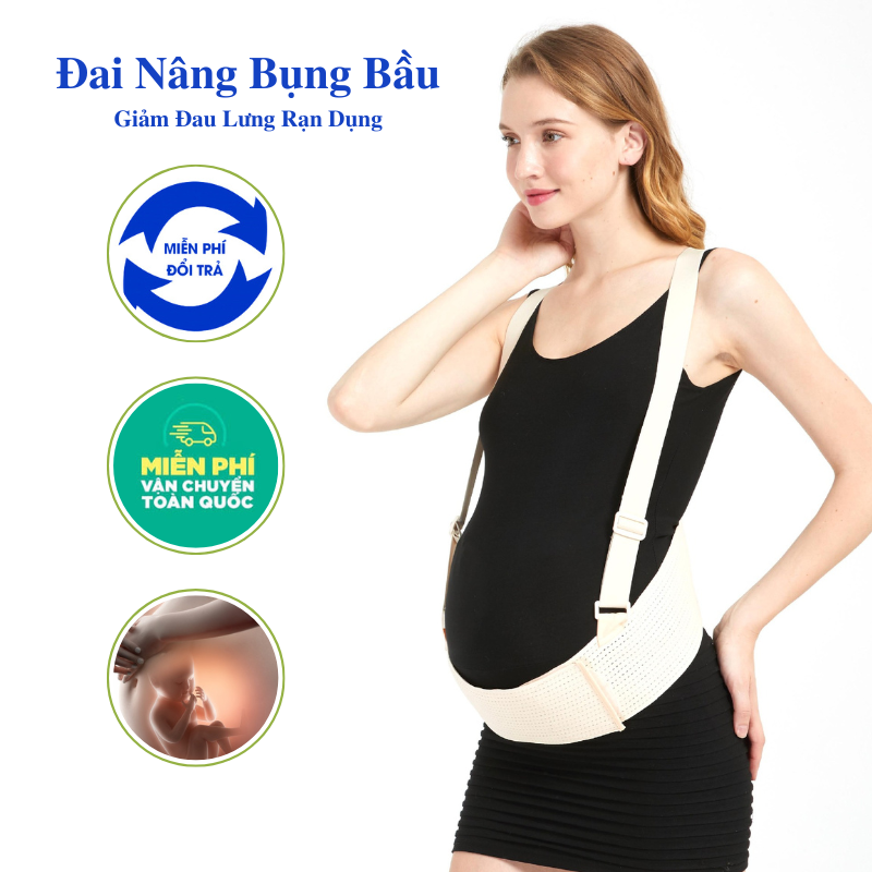 Đai đỡ bụng bầu trợ lực giảm phù chân đau lưng cho mẹ bầu