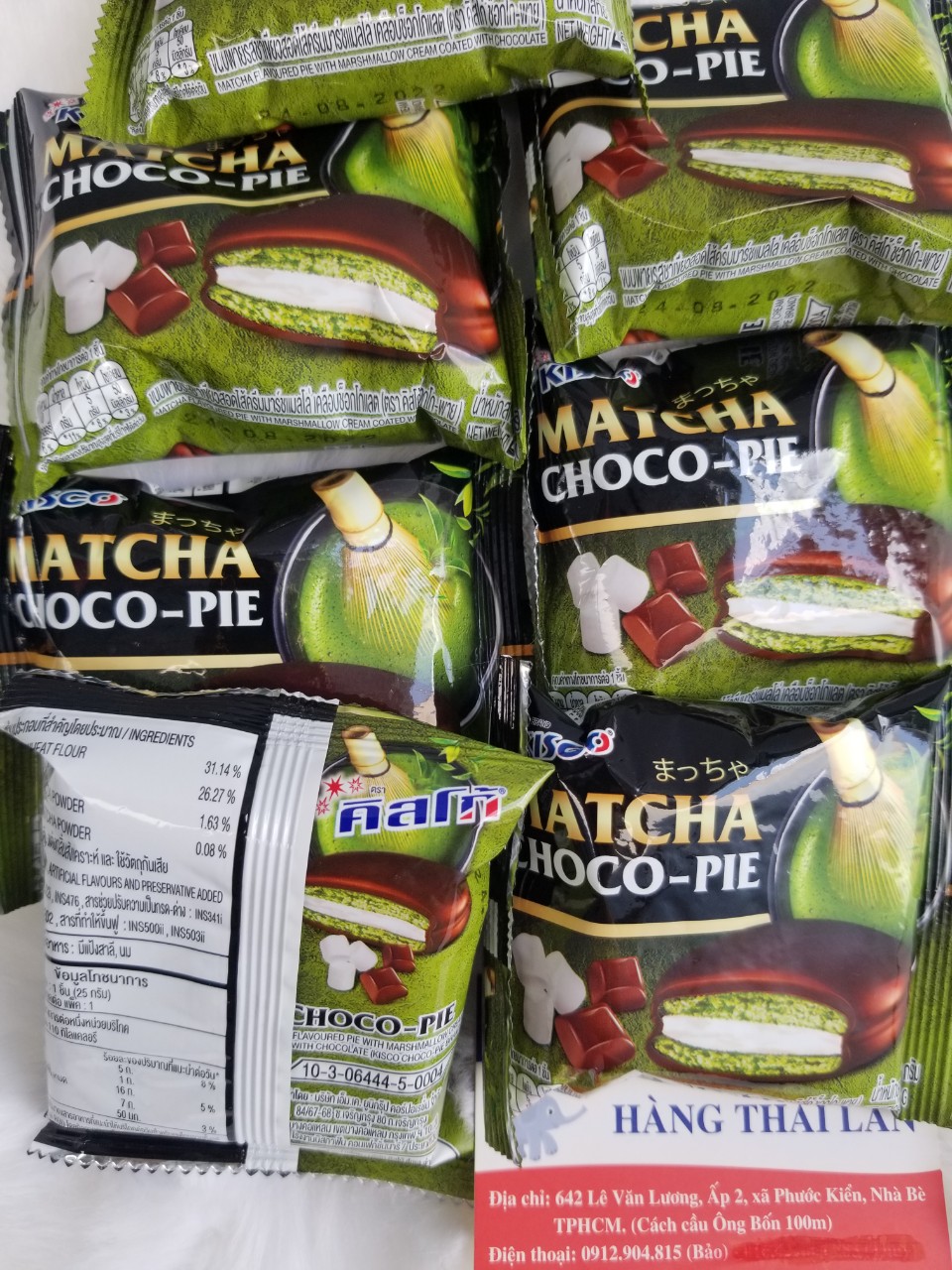 BÁNH CHOCO PIE THÁI LAN MATCHA TRÀ XANH