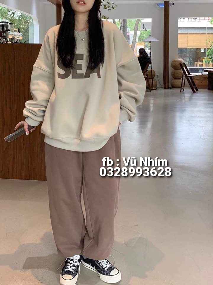 Áo nỉ sweater in chữ SEA (trọng lượng từ 40kg đến 70kg )