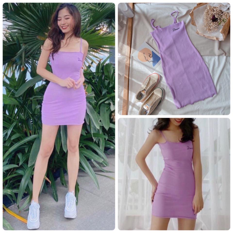 [HCM]ĐẦM BODY TÍM THÊU (KÈM HÌNH THẬT)