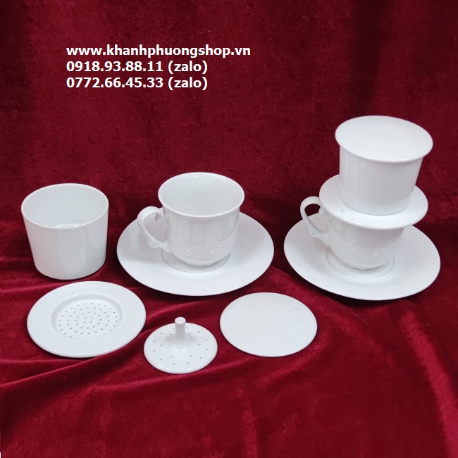 bộ phin pha cà phê sứ Minh Long - phin pha cà phê sứ