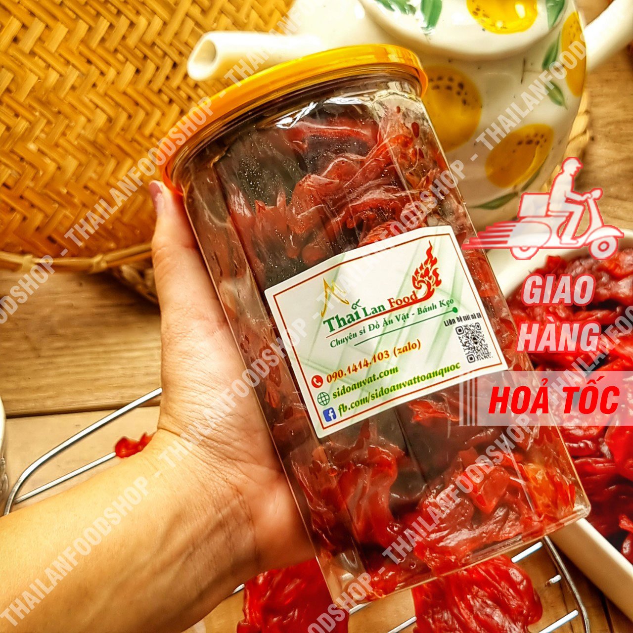 Mứt Hoa Hồng Đà Lạt (Mứt Hibiscus) - Lon 300gr