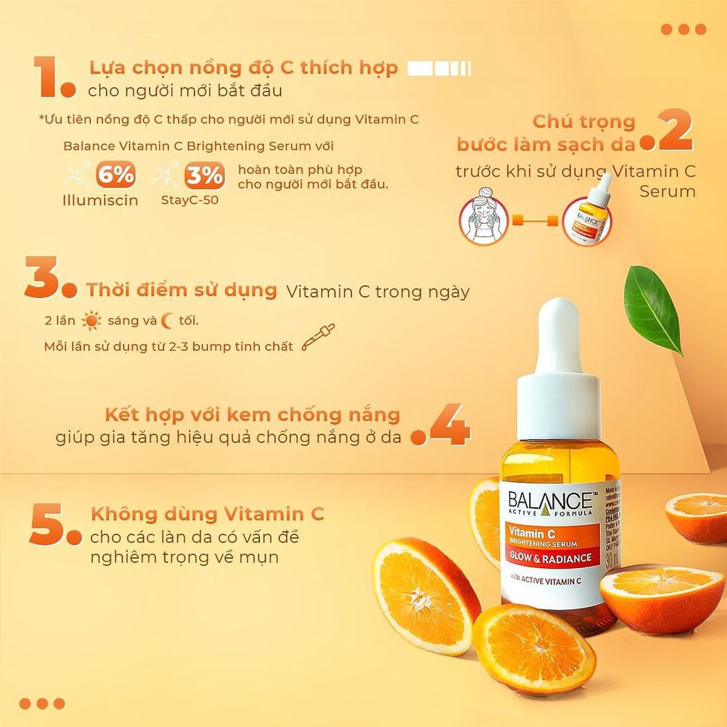Serum mờ thâm sáng da Balance Active Formula Vitamin C 30ml