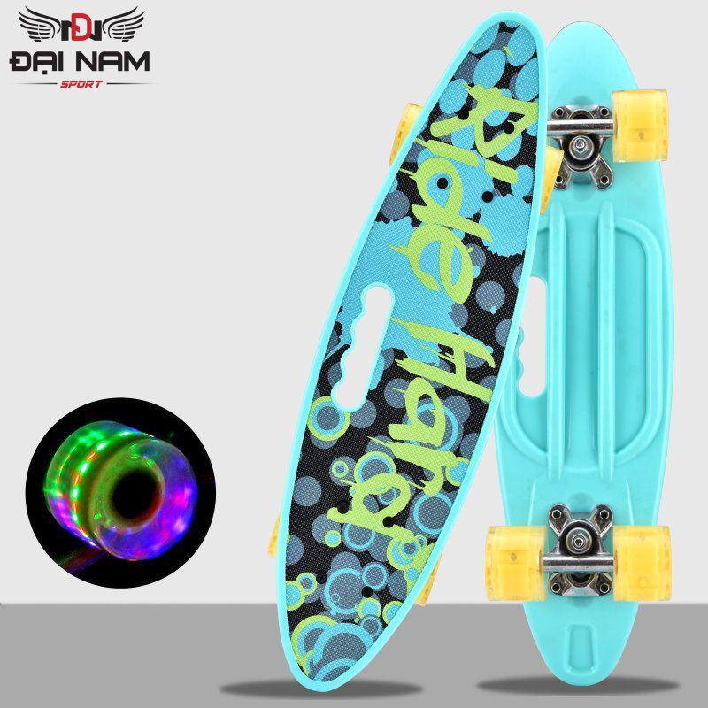 Ván Trượt Nhựa Penny Bánh Xe Phát Sáng Có Đèn LED Kiểu Dáng Mới Có Tay Cầm Chính Hãng Đại Nam Sport
