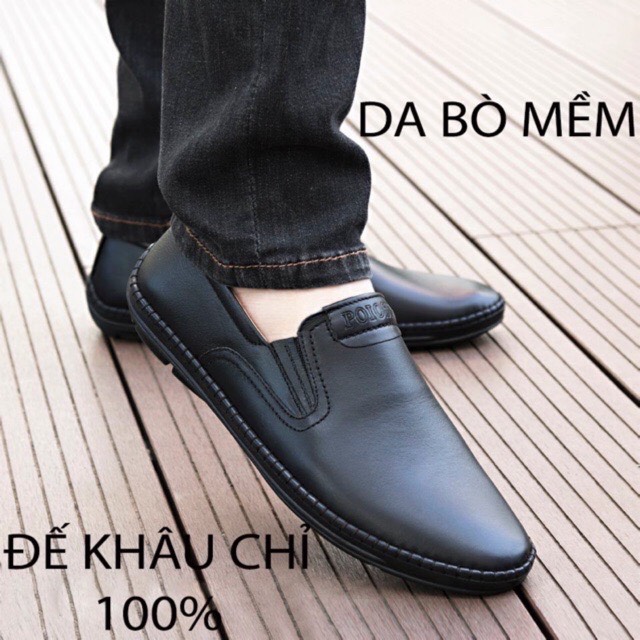 giày nam da trơn đế khâu chắc chắn