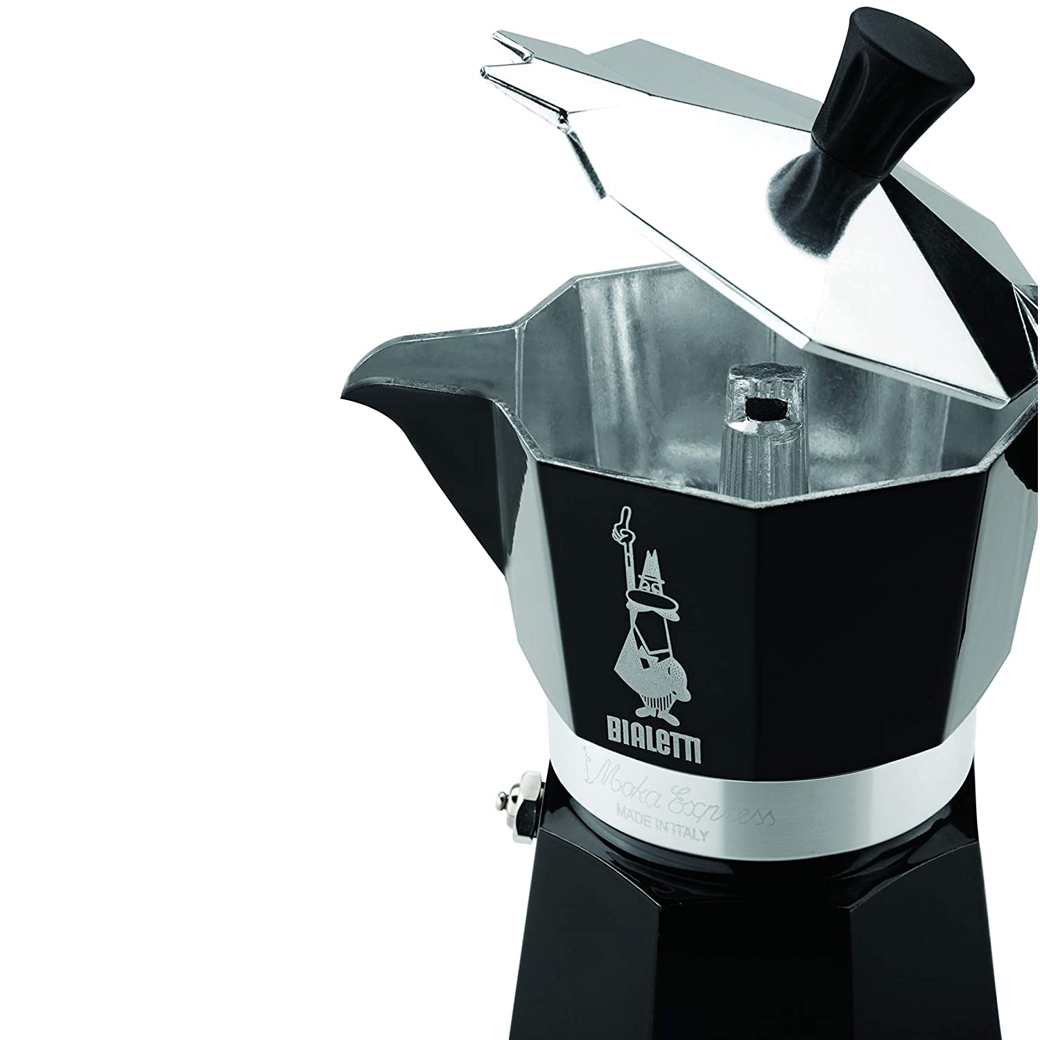 Ấm pha cà phê Bialetti 4952 Moka Express Espresso Maker, Black, 3 cup