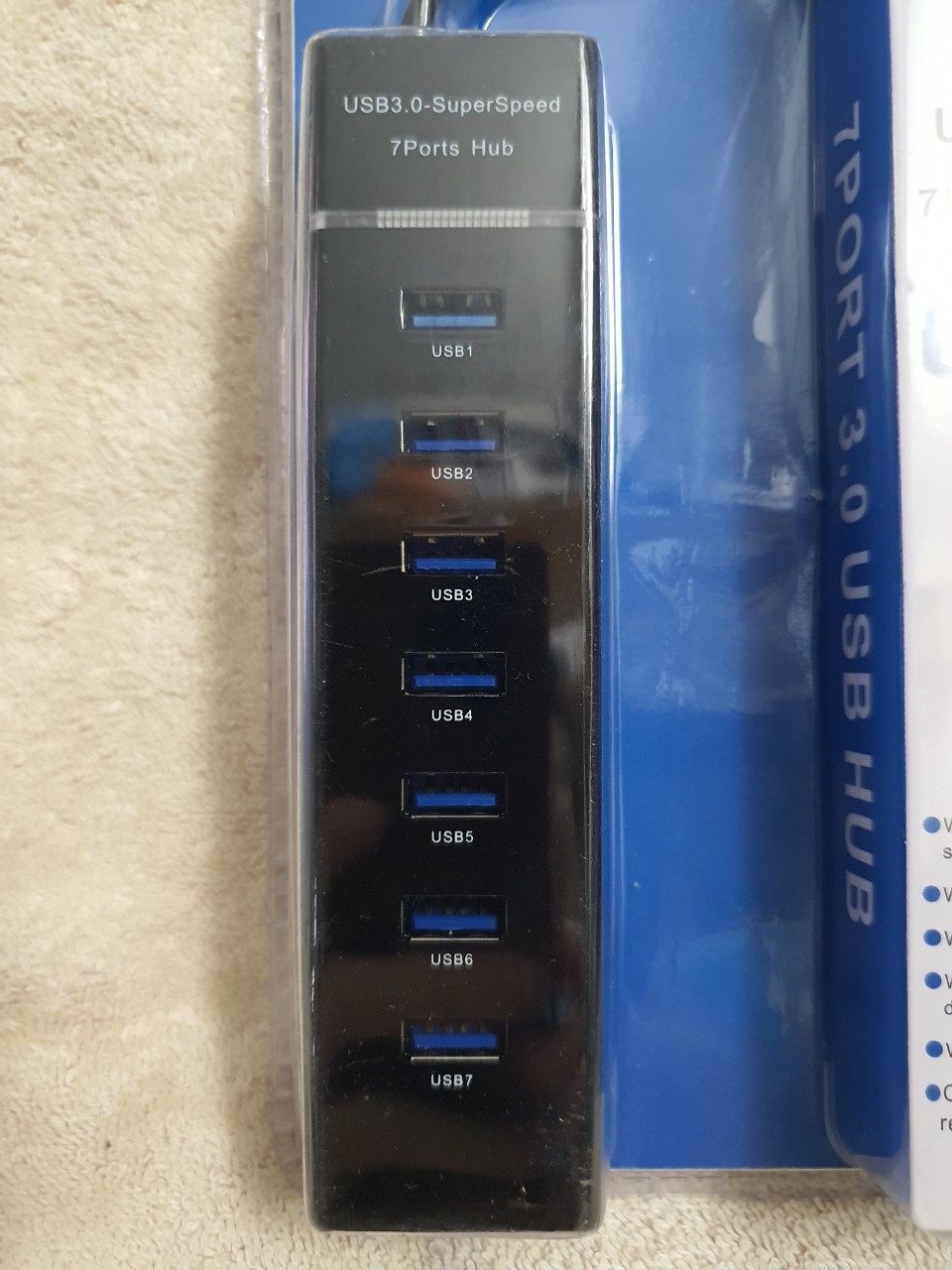 [hcmbộ chia usb hub 7 port tốc độ 3.0 - chia từ 1 cổng usb ra 7 cổng usb 3.0