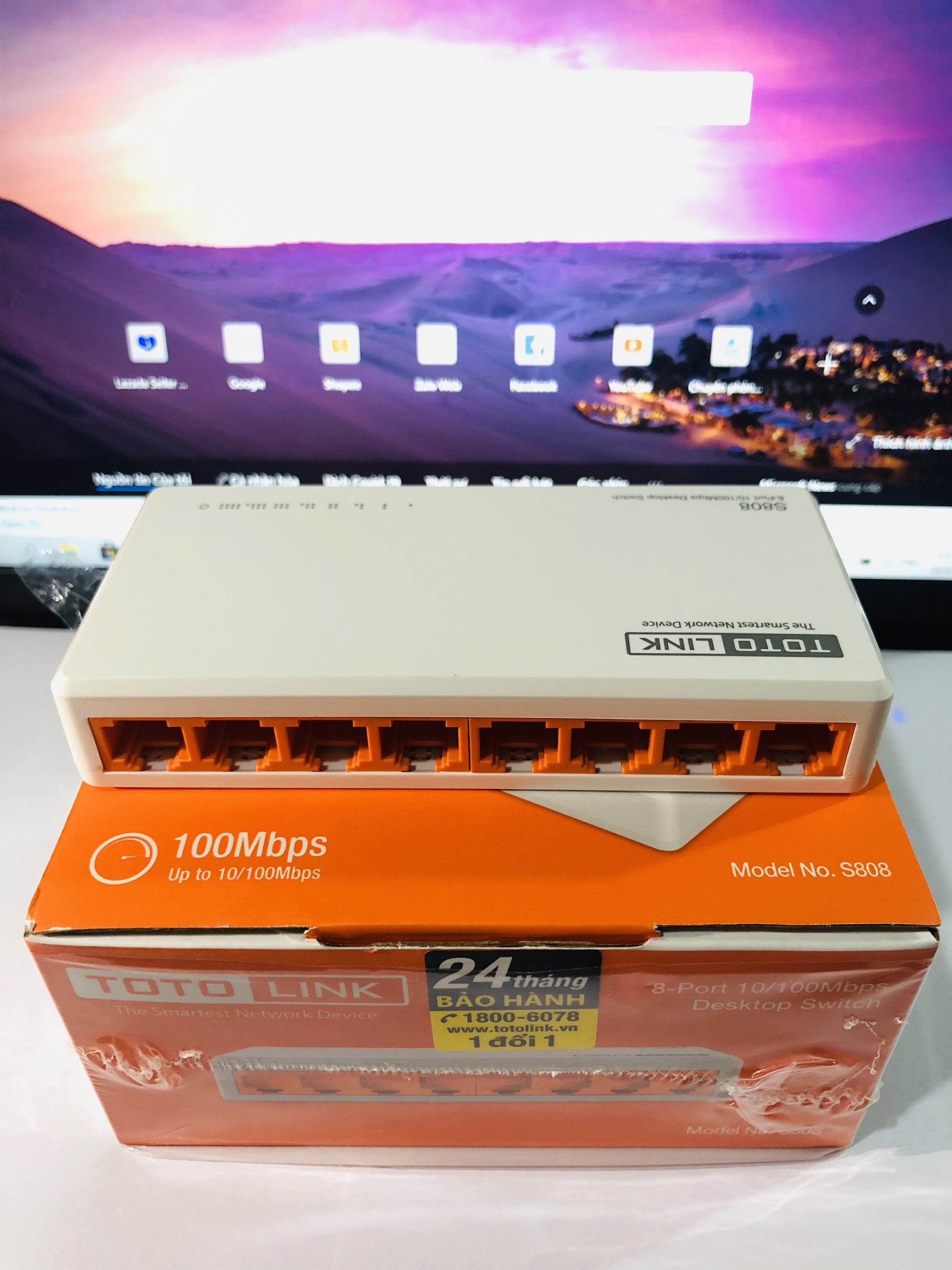 [HCM]Switch Chia Mạng 8 Cổng 10/100Mbps TOTOLINK S808
