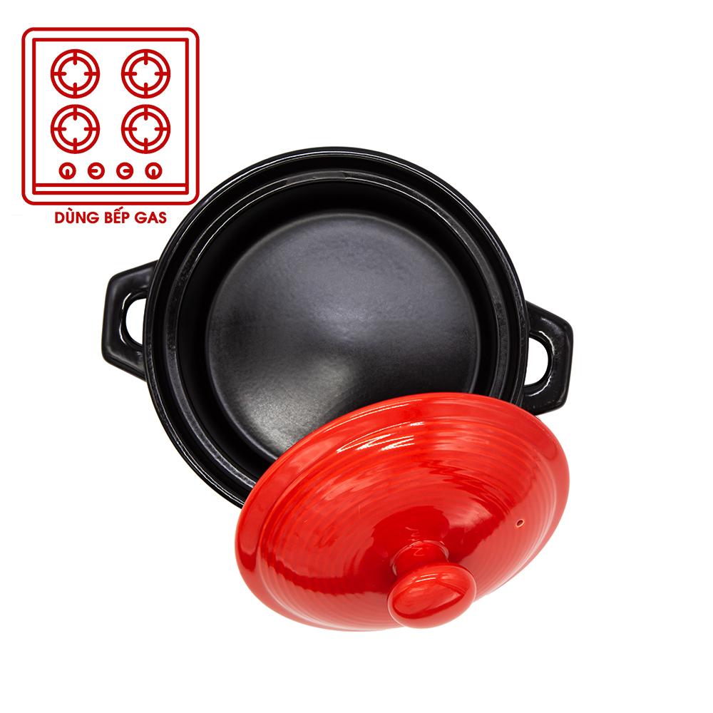Nồi sứ ROYALCOOKS 2L- Nắp đỏ (RC-MO2109)