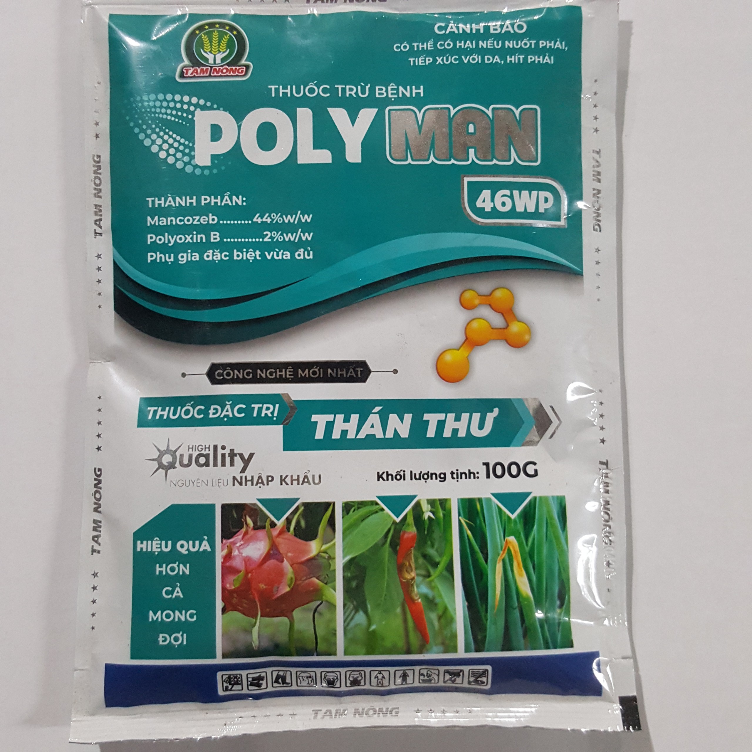 Thuốc trừ bệnh thán thư - Polyman - Gói 100gr