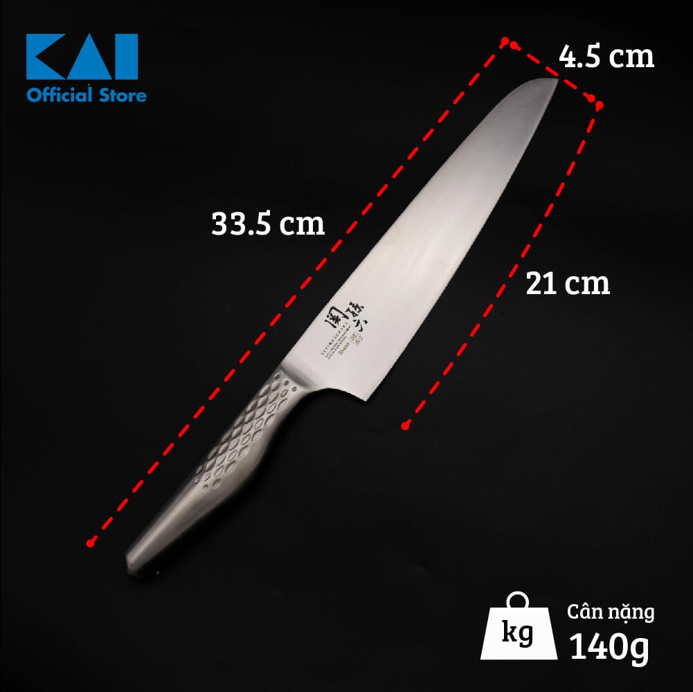 Dao bếp Nhật cao cấp KAI Shoso Chef - Dao thái thịt cá AB5159 (210mm)