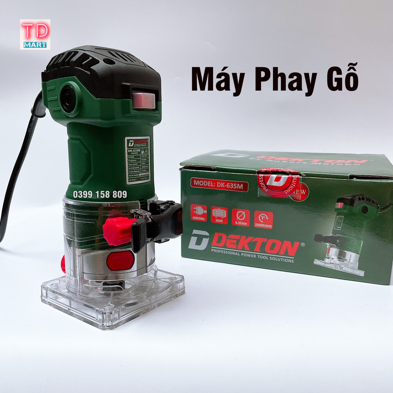 Máy soi mộng, phay gỗ cầm tay Dekton DK-635M công suất 710W