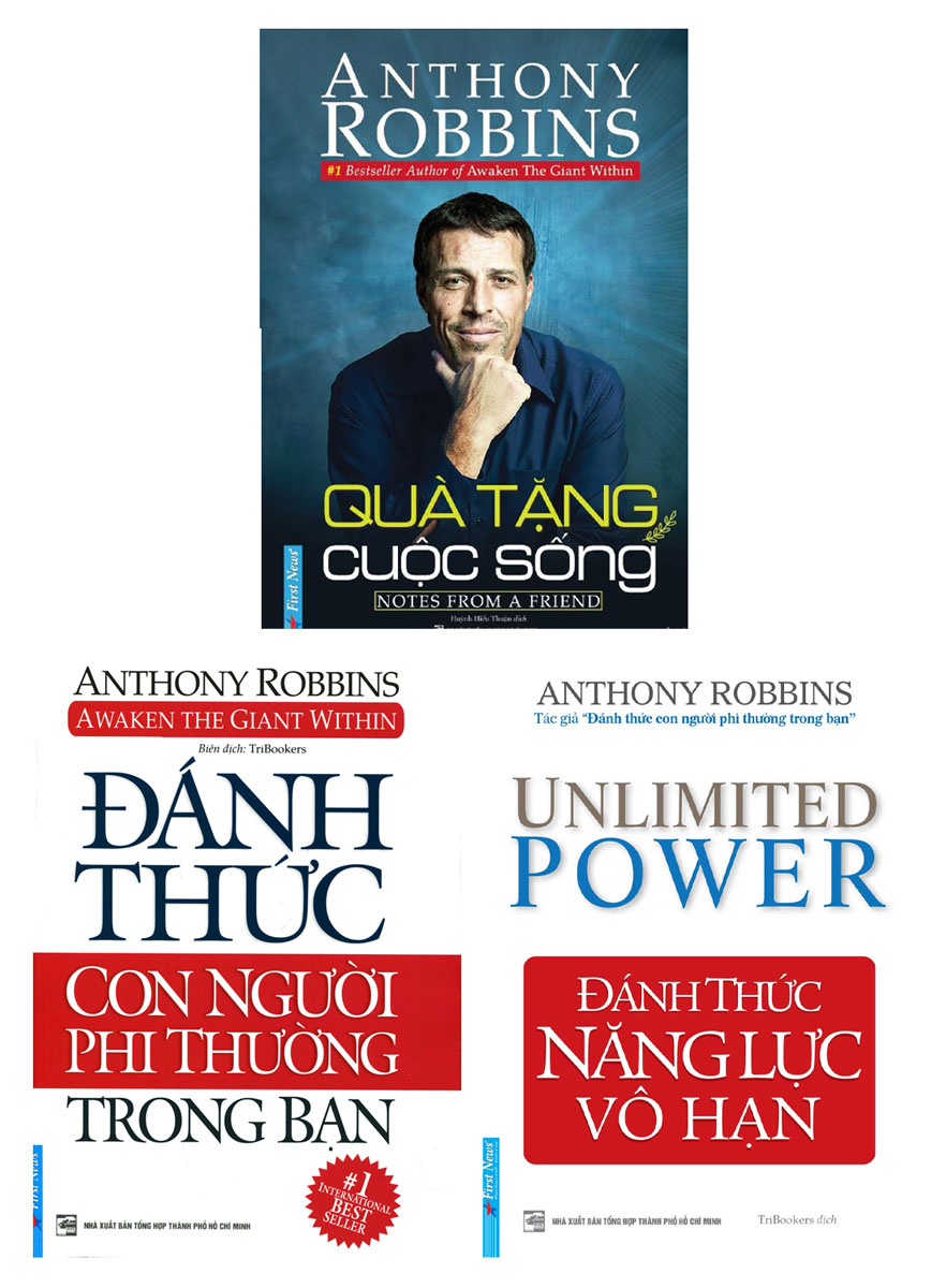 Sách - Combo Kỹ Năng Sống Của Anthony Robbins: Quà Tặng Cuộc Sống + Đánh Thức Năng Lực Vô Hạn + Đánh Thức Con Người Phi Thường Trong Bạn (Bộ 3 Cuốn) - Newshop