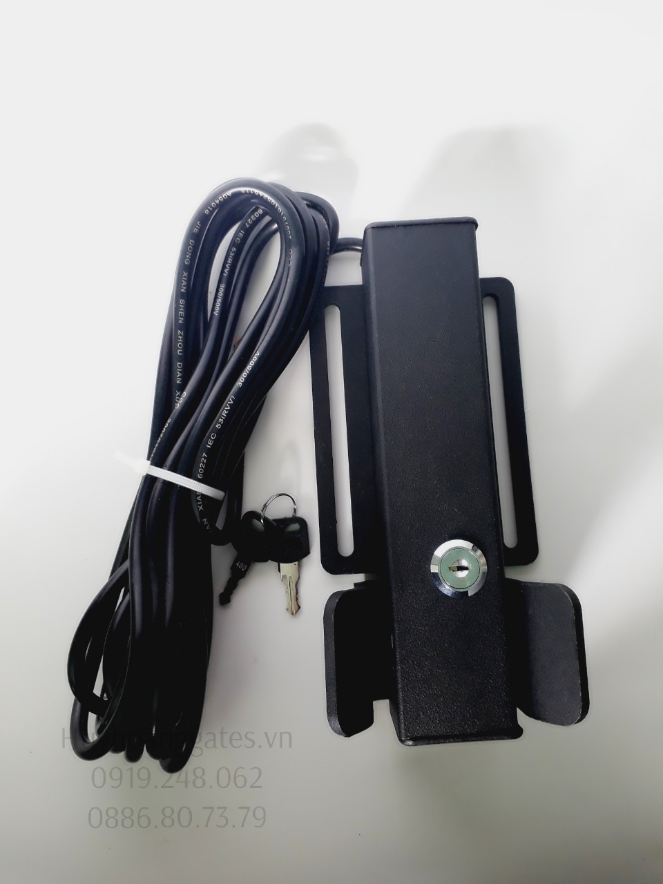 Khóa cửa cổng cánh tay đòn, khóa chốt ngang swing gate lock, ổ khóa - khóa điện 12V hoặc 24V, tăng cường bảo vệ, khóa cửa an toàn