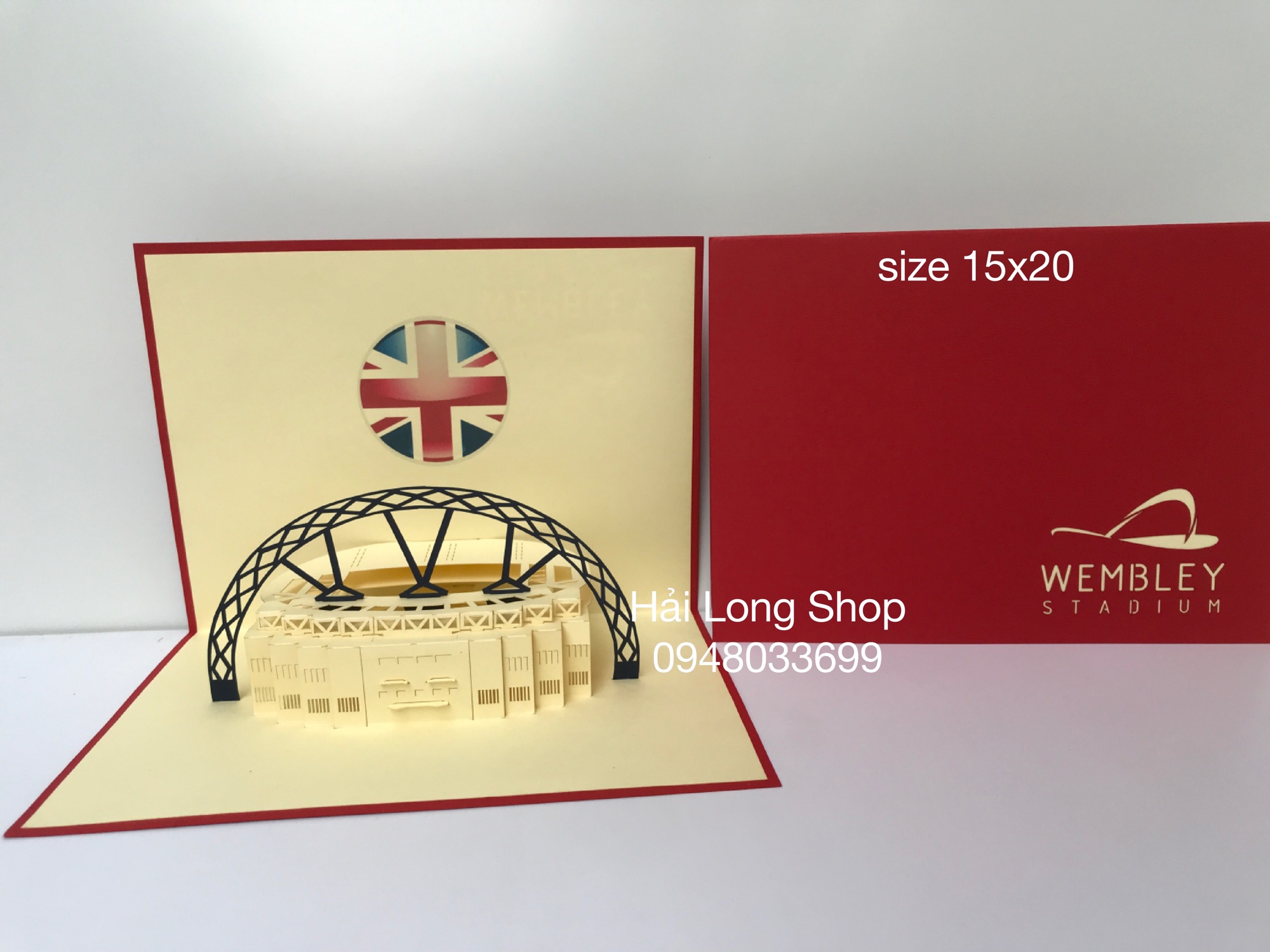 Sân Bóng Wembley - Stadium - Thiệp 3D ( mở 90 độ )